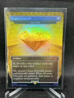 MTG Secret Lair Yellow Chaos Emerald (Lotus Petal) Foil Sonic the Hedgehog Magic - Image 1