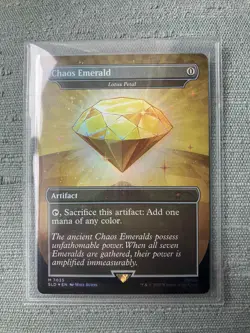 MTG Secret Lair Yellow Chaos Emerald (Lotus Petal) Foil Sonic the Hedgehog Magic - Image 1