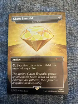 MTG Secret Lair Yellow Chaos Emerald (Lotus Petal) Foil Sonic the Hedgehog Magic - Image 2