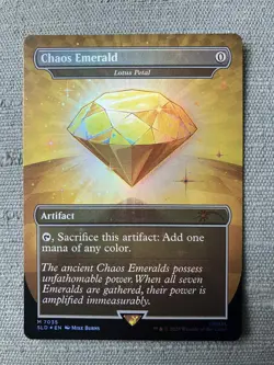 MTG Secret Lair Yellow Chaos Emerald (Lotus Petal) Foil Sonic the Hedgehog Magic - Image 3