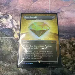 MTG Secret Lair Yellow Chaos Emerald (Lotus Petal) Foil Sonic the Hedgehog Magic - Image 1