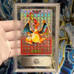 Pokemon 1996 Carddass Vending No.006 Charizard Prism RED ARS 9 PSA 9 - Image 2