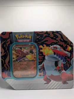 Pokemon TCG Paldea Partners Tin Skeledirge EX Includes 5 Booster Packs Sealed - Image 1