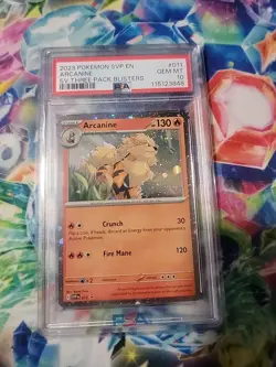 2023 POKEMON SVP EN-SV BLACK STAR PROMO #011 ARCANINE PSA 10 - Image 1