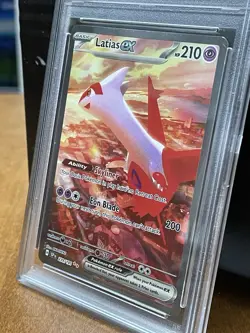 2024 POKEMON SSP EN-SURGING SPARKS SPECIAL ILLUSTRATION RARE LATIAS EX PSA 10 - Image 3