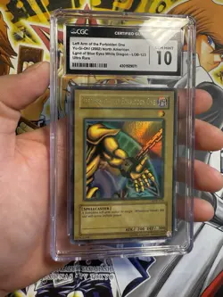 CGC 10 Gem Mint Left Arm of the Forbidden One LOB-123 1.5 Print Ultra Yugioh - Image 1