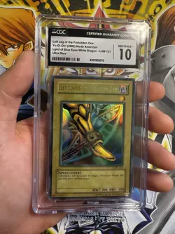 CGC 10 Gem Mint Left Leg of the Forbidden One LOB-121 Faded 1.5 Print Yugioh - Image 1