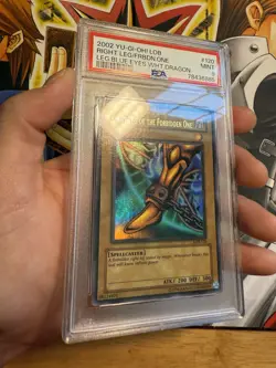 PSA 9 Mint Right Leg of the Forbidden One LOB-120 1.5 Print Ultra Rare Yugioh - Image 2