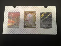 Pokemon 151 UPC Promo Card Set (Sealed) Mew Ex, Mew Ex Metal, Mewtwo - Image 1