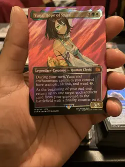 Yuna, Hope of Spira (Borderless) (Surge Foil) Final Fantasy Foil - Image 1