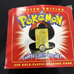 Pokemon Cards 23K Gold Plated CHARIZARD Trading Card 1999 Burger King Ball - - Image 3