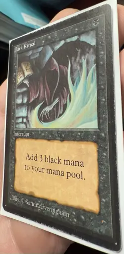 Vintage MTG Limited Edition Beta Dark Ritual Magic the Gathering Card LP - Image 3