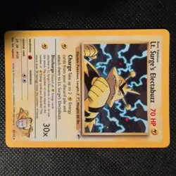 Lt. Surge's Electabuzz 6/132 Holo Gym Heroes Pokemon Card TCG - Image 1