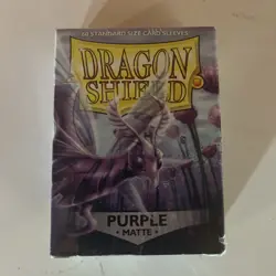 10xSTANDARD SIZE (60 Count Pack) Dragon Shield Gaming Card Sleeves -PURPLE MATTE - Image 1