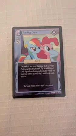 MY LITTLE PONY, PREMIERE EDITION RARE CARD 122 THE BIG GUNS - Image 1
