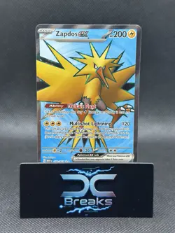 Zapdos ex 192/165 Sv: Scarlet & Violet 151 Holo Pokemon Card NM - Ships Free - Image 1