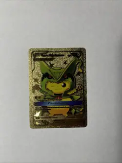 Pikachu Mega Rayquaza Cosplay Foil Metal Pokemon Card Gift Fan Art Collectible - Image 1