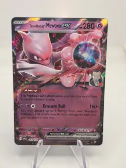 Pokemon TCG Team Rockets Mewtwo EX Double Rare Card 081/182 Destined Rivals - Image 1