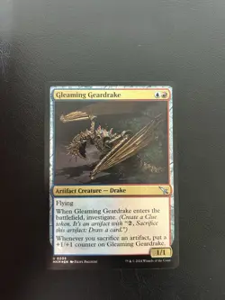 Mtg Gleaming Geardrake Murders at Karlov Manor Foil Uncommon 205 - Image 1