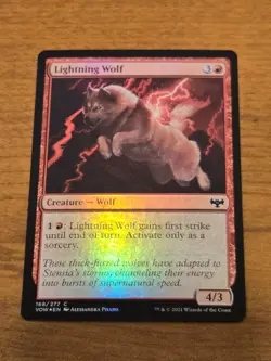MTG Innistrad Crimson Vow - Lightning Wolf - VOW 168 - FOIL - Image 1