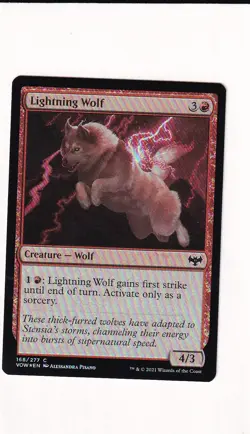 MTG Innistrad Crimson Vow - Lightning Wolf - VOW 168 - FOIL - Image 2