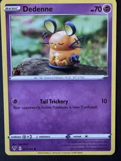 Dedenne Common Pokémon Card  - Vivid Voltage - 077/185 - Image 1