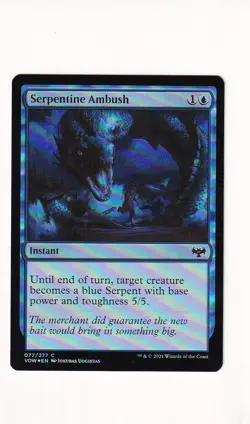 MTG Innistrad Crimson Vow - Serpentine Ambush - VOW 77 - FOIL - Image 2