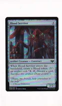 MTG Innistrad Crimson Vow - Blood Servitor - VOW 252 - FOIL - Image 2