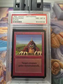 Burrowing MTG Magic the Gathering Alpha PSA 8 Vintage Old School Collectible - Image 1