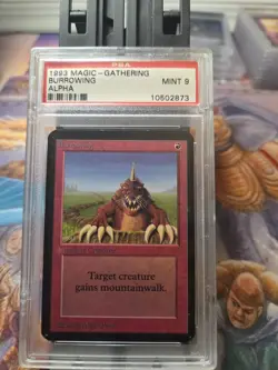 Burrowing MTG Magic the Gathering Alpha PSA 9 Vintage Old School Collectible - Image 1