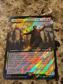 THE MASTER, GALLIFREY'S END Magic Gathering MTG Dr Who Extended Art Surge Foil - Image 1