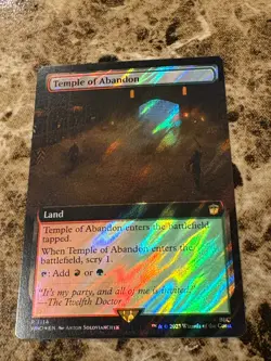 TEMPLE OF ABANDON Magic Gathering MTG Dr Who Extended Art Surge Foil - Image 1