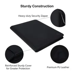 Premium 16-Pocket Card Binder - Fits 1408 Trading Cards, Side Loading Ringles... - Image 14