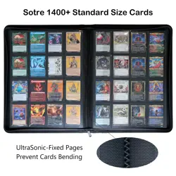 Premium 16-Pocket Card Binder - Fits 1408 Trading Cards, Side Loading Ringles... - Image 2