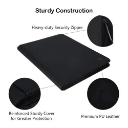 Premium 16-Pocket Card Binder - Fits 1408 Trading Cards, Side Loading Ringles... - Image 5