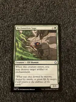 Magic The Gathering MTG - Reclamation Sage - FDN - Image 1