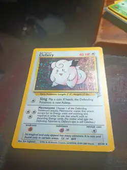 Pokemon Card - Clefairy - Base Set 2 5/102 Holo Heavy Wear - Image 1
