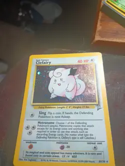 Pokemon Card - Clefairy - Base Set 2 5/102 Holo Heavy Wear - Image 2