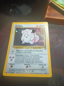 Pokemon Card - Clefairy - Base Set 2 5/102 Holo Heavy Wear - Image 3