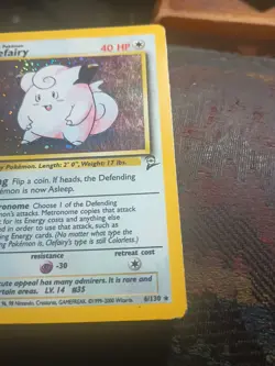 Pokemon Card - Clefairy - Base Set 2 5/102 Holo Heavy Wear - Image 4