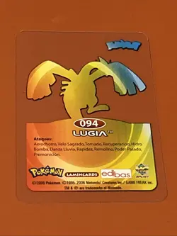 Lugia 94 Pokemon Lamincards Edibas 2006 - Image 2