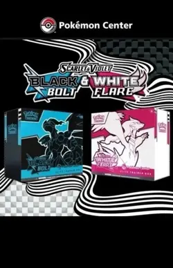 Pokemon TCG Black Bolt & White Flare Pokemon Center ETB SET 🔥 IN HAND - Image 1