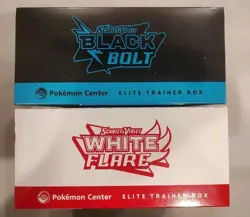 Pokemon TCG Black Bolt & White Flare Pokemon Center ETB SET 🔥 IN HAND - Image 4