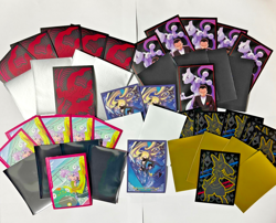 POKEMON ETB SLEEVES LOT (x45) Darkrai, Mewtwo, Lucario, Iono, Cynthia, Garchomp - Image 2