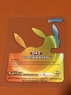 Umbreon 43 Pokemon Lamincards Edibas 2006 - Image 2
