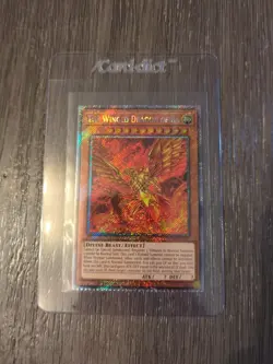 YUGIOH THE WINGED DRAGON OF RA RA03-EN137 PLATINUM SECRET Rare Misprint Crimped - Image 1