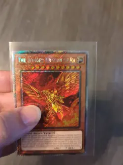 YUGIOH THE WINGED DRAGON OF RA RA03-EN137 PLATINUM SECRET Rare Misprint Crimped - Image 4