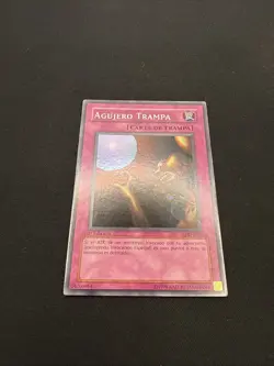 Yugioh 1st Edition Spanish Trap Hole Super Rare LP LDD-S058 - Image 1
