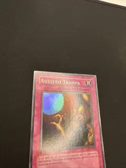 Yugioh 1st Edition Spanish Trap Hole Super Rare LP LDD-S058 - Image 2