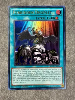 *** FORBIDDEN DROPLET *** ULTRA RARE 1ST EDITION RA01-EN064 MINT/NM YUGIOH! - Image 1